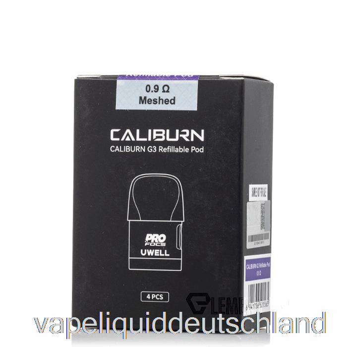 Uwell Caliburn G3 Ersatzpods 0,9 Ohm Caliburn G3 Pods Vape Liquid